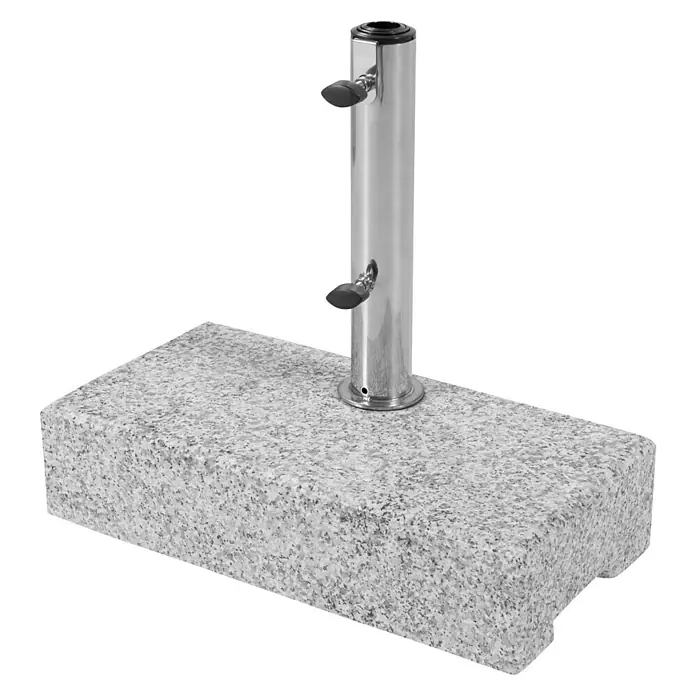 Doppler Granitschirmständer - 27 kg, L x B: 45 x 22,5 cm, Passend für: Schirme bis Ø 200 cm - Diagonale Ansicht