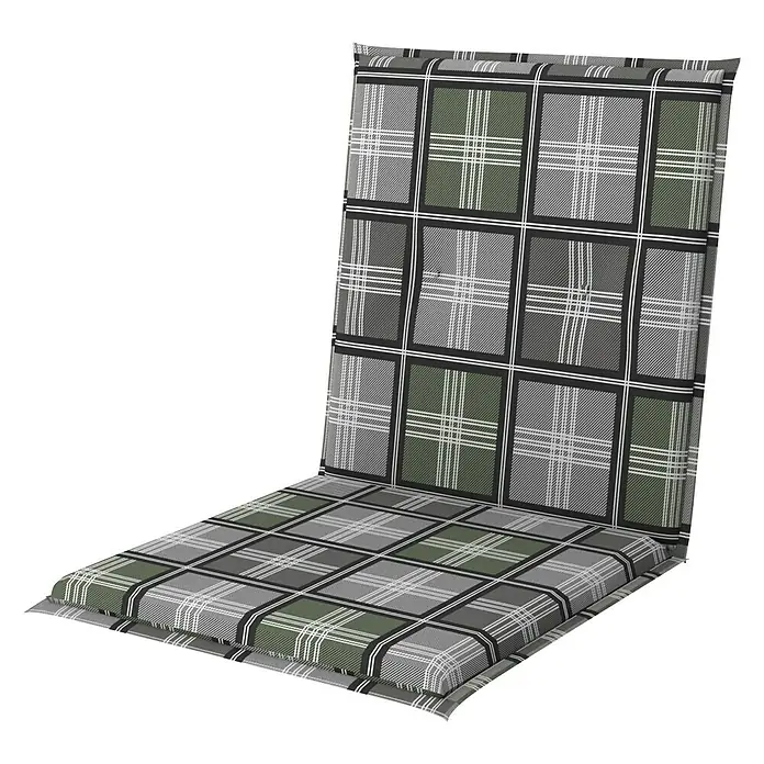 Doppler Gartenmöbel-Auflage Motion XL - Grün, Grau, L x B x H: 100 x 52 x 8 cm, Niederlehner, Baumwoll-Polyester-Mischgewebe - Diagonale Ansicht