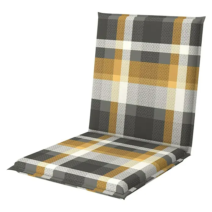 Doppler Gartenmöbel-Auflage Living - Beige, Rot, Weiß, L x B x H: 100 x 48 x 6 cm, Niederlehner, Baumwoll-Polyester-Mischgewebe - Diagonale Ansicht