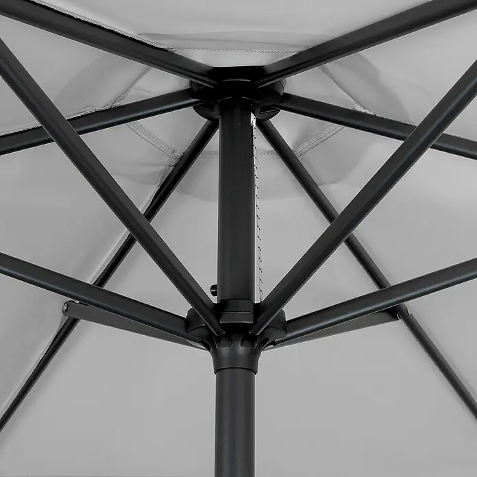 Derby Basic Lift Sonnenschirm Neo - Hellgrau, Durchmesser: 180 cm - Detailaufnahme