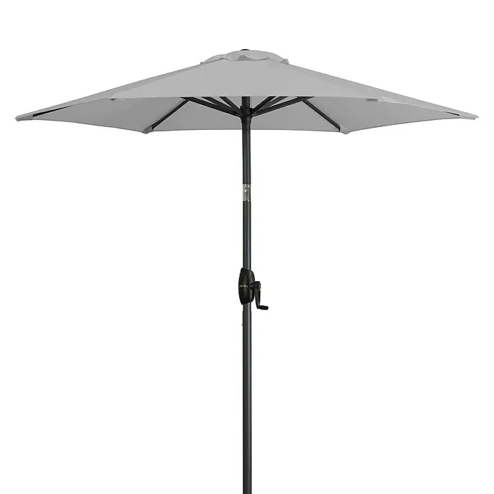 Derby Basic Lift Sonnenschirm Neo - Hellgrau, Durchmesser: 180 cm - Vorderansicht