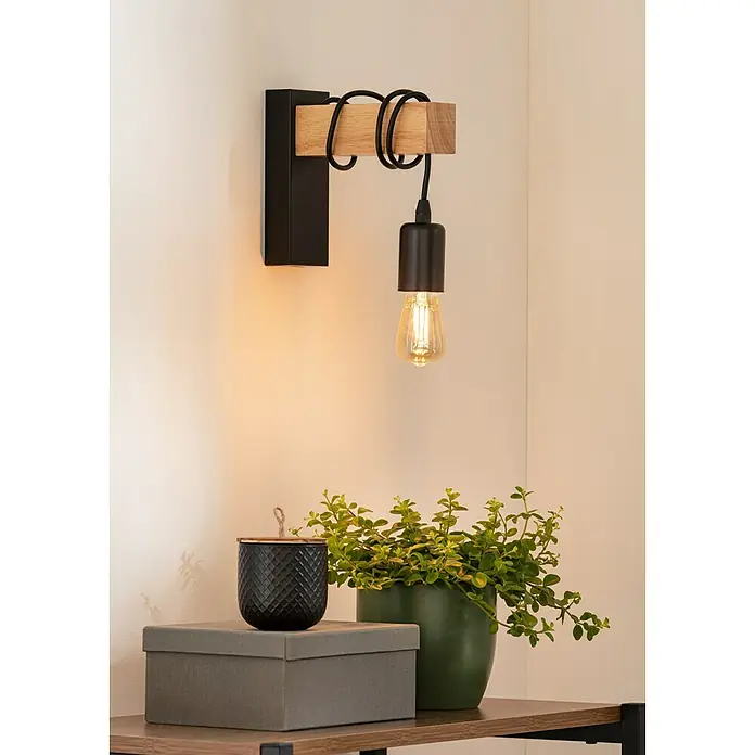 Eglo Townshend Zidna svjetiljka - 10 W, D x Š x V: 19 x 6,5 x 21,5 cm, E27 - Živopisni prikaz