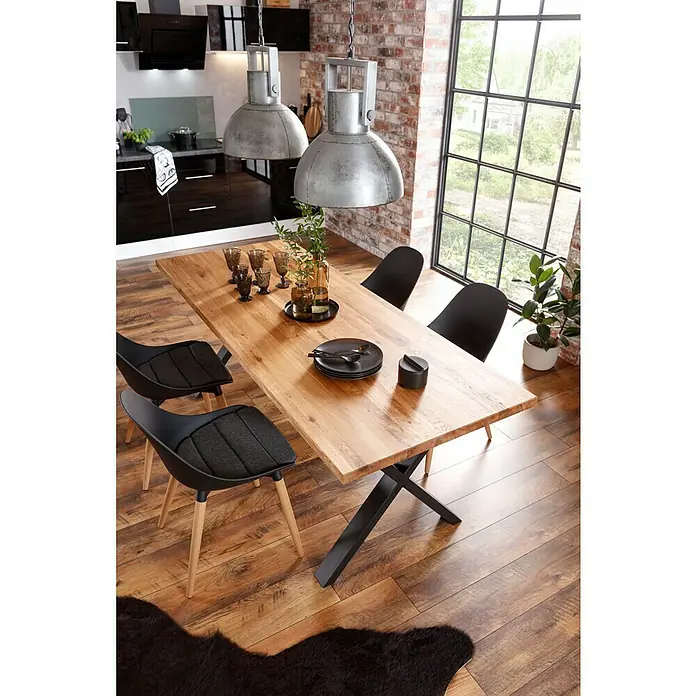 Pur Iternal Black Edition Ploča za stol Vintage - Hrast, 200 x 80 x 4 cm - Živopisni prikaz