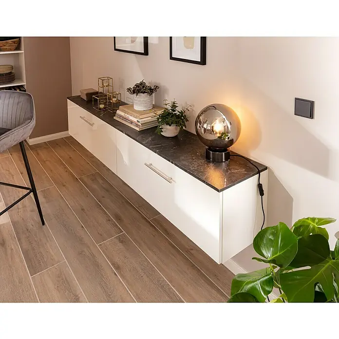Lucide Tischleuchte Jorit - 60 W, L x B x H: 25 x 25 x 30 cm, Rauch, E27 - Stimmungsaufnahme
