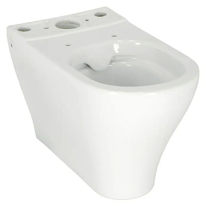 Camargue San Francisco Stand-WC für Kombination - Spülrandlos, Ohne Spezialglasur, Spülform: Tief, Weiß - Diagonale Ansicht
