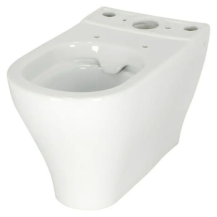 Camargue San Francisco Stand-WC für Kombination - Spülrandlos, Ohne Spezialglasur, Spülform: Tief, Weiß - Diagonale Ansicht