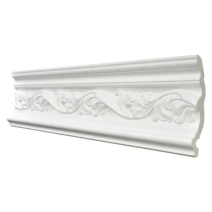 Decosa Zierprofil Greta - 2 m x 7,5 cm x 12 cm, Polystyrol XPS - Diagonale Ansicht