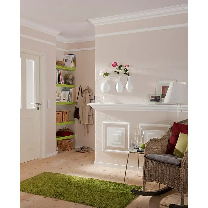Decosa Ukrasna lajsna od stiropora - 2 m x 33 mm x 36 mm, Polistirol XPS - Živopisni prikaz