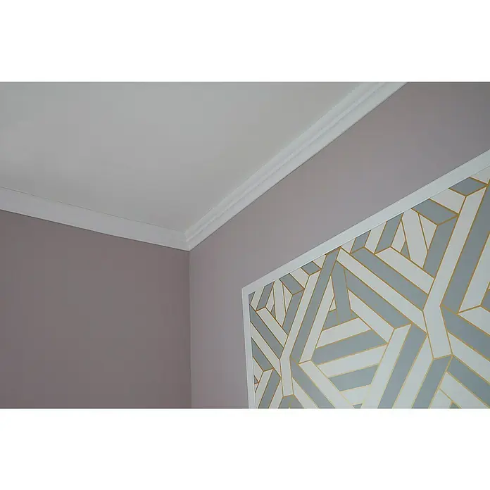Decosa Ukrasna lajsna od stiropora - 2 m x 33 mm x 36 mm, Polistirol XPS - Živopisni prikaz