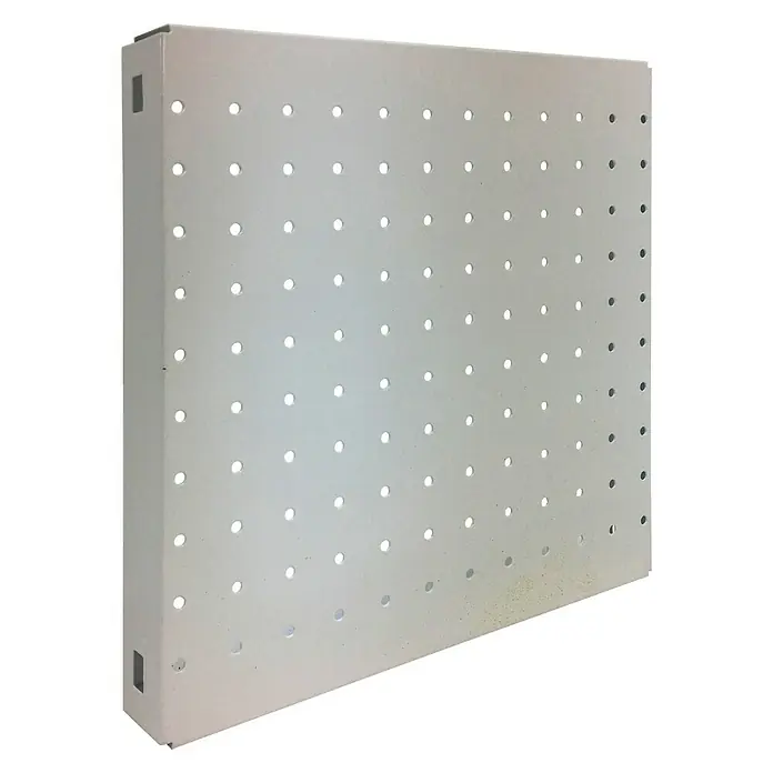 Simonrack Simonboard Lochwand - L x B x H: 30 x 30 x 3,5 cm, Weiß - Diagonale Ansicht