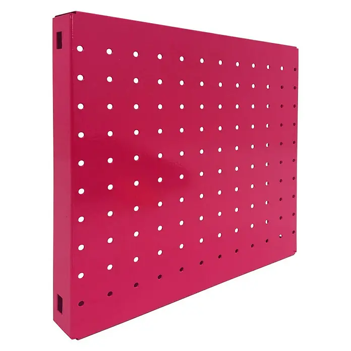 Simonrack Simonboard Lochwand - L x B x H: 30 x 30 x 3,5 cm, Rosa - Diagonale Ansicht
