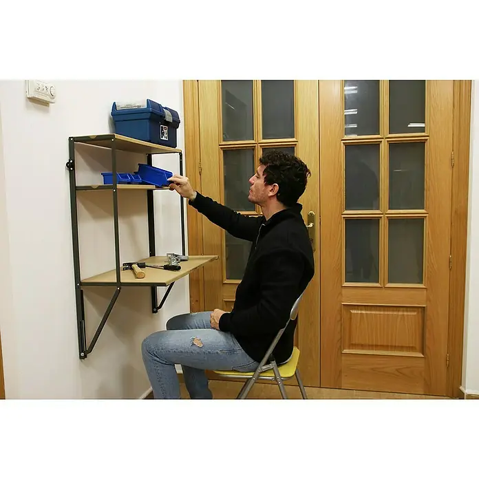 Simonrack Simonflex Hängeregal - L x B x H: 40 x 80 x 112,5 cm, Einklappbar, Anthrazit/Ark - Anwendungsbeispiel