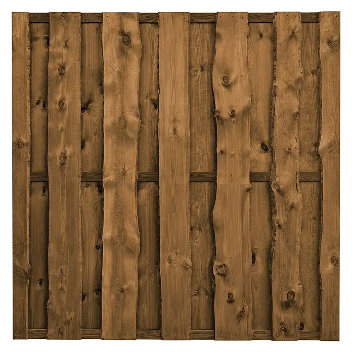Forest-Style Sichtschutzzaun Texas - Maße B x H: 180 x 180 cm, Ausführung: Gerade, Farbe: Kiefernfarbe - Vorderansicht