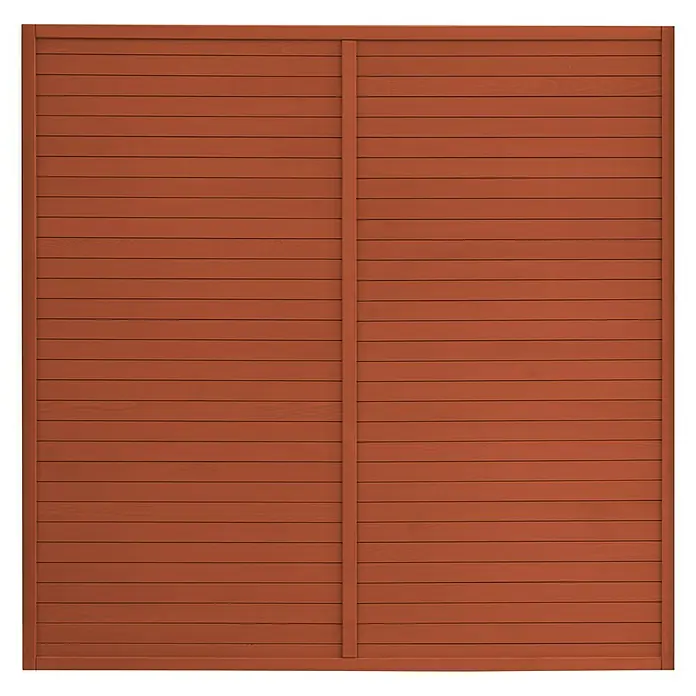 Forest-Style Sichtschutzzaun Dune - 178 x 178 cm, Ausführung: Gerade, Teak - Vorderansicht