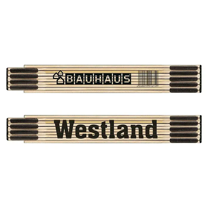 Duimstok Westland - 2 m - Top-down weergave