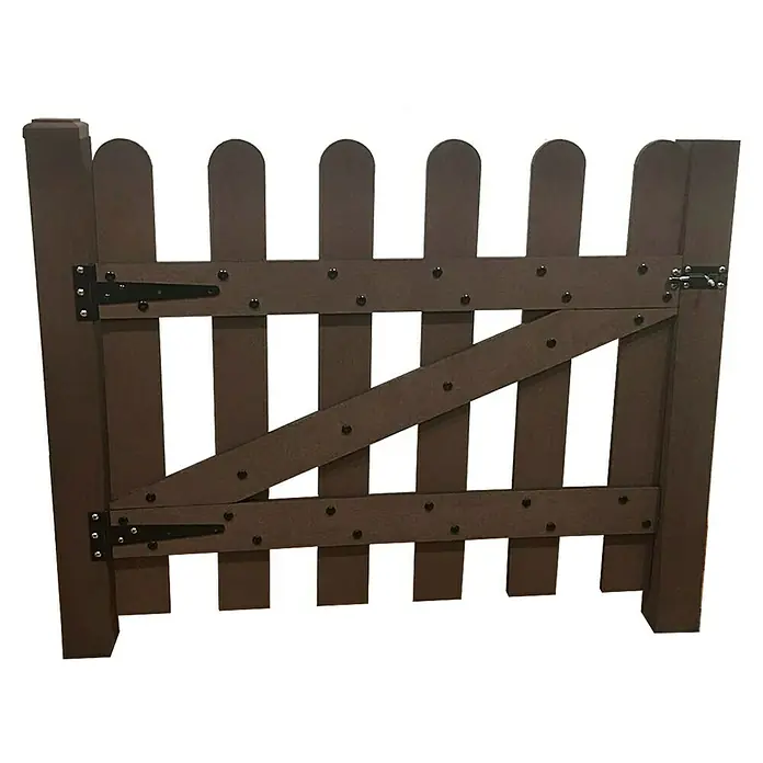 Puerta para el jardín - L x Al: 76 x 65 cm, Marrón - Vista frontal