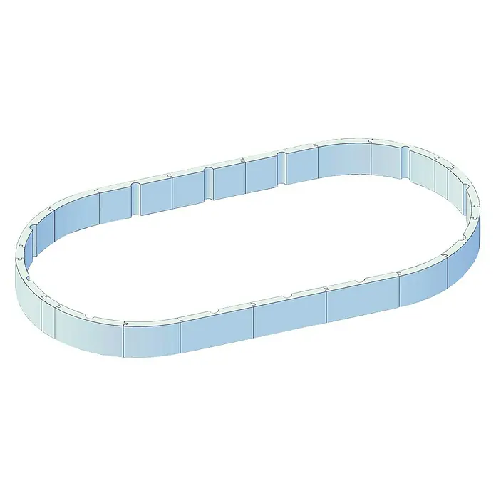 KWAD Pool-Isolationsset Protector T 60 - Passend für: KWAD Stahlwandbecken, B x L: 3,7 x 7,3 m, Form: Oval - Diagonale Ansicht