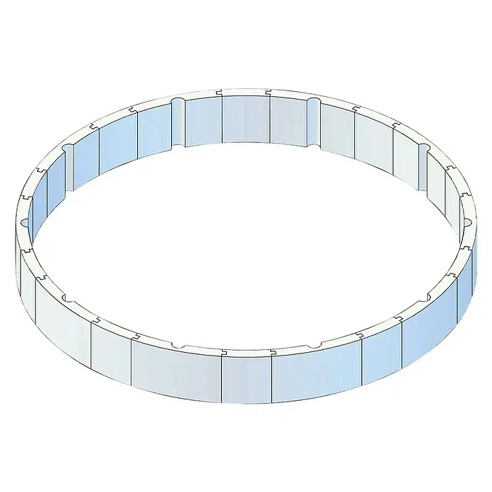 KWAD Pool-Isolationsset Protector T 60 - Passend für: KWAD Stahlwandbecken, Durchmesser: 5,5 m, Form: Rund - Diagonale Ansicht