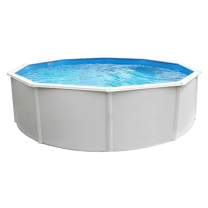 KWAD Pool-Set Premium All Inklusive Rund - Ø x H: 3,6 x 1,32 m, Farbe: Weiß, Fassungsvermögen: 13.000 l - Vorderansicht