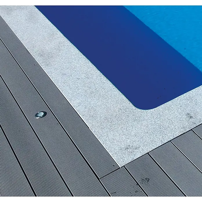 KWAD Beckenrandstein-Set - L x B x S: 130 x 33 x 3 cm, Passend für: Pools 4 x 3 m, Material: Granit, Farbe: Crystal Grey - Detailaufnahme