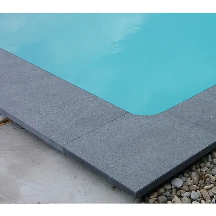 KWAD Beckenrandstein-Set - L x B x S: 130 x 33 x 3 cm, Passend für: Pools 6 x 3 m, Material: Granit, Farbe: Padang Dark - Detailaufnahme