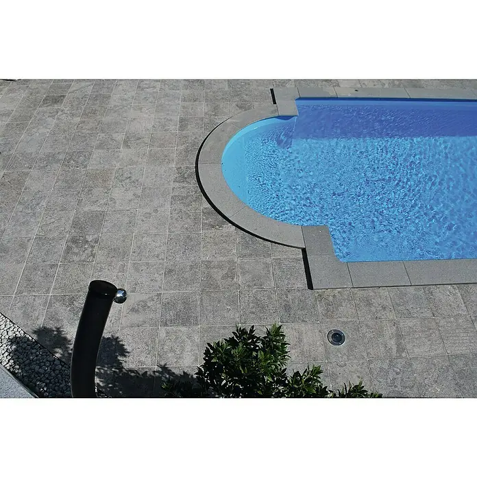 KWAD Beckenrandstein-Set - B x S: 33 x 3 cm, Passend für:  KWAD Römertreppen, Material: Granit, Farbe: Padang Dark - Detailaufnahme