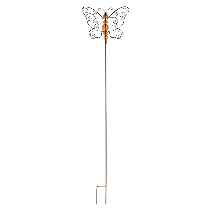 Dobar Universal-Gartenstab Schmetterling - Höhe: 105 cm, Metall - Vorderansicht