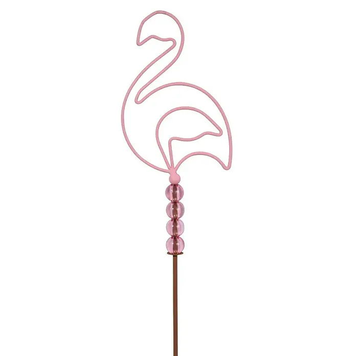 Dobar Universal-Gartenstab Flamingo - Rost/Rosa, Höhe: 100 cm, Metall - Detailaufnahme
