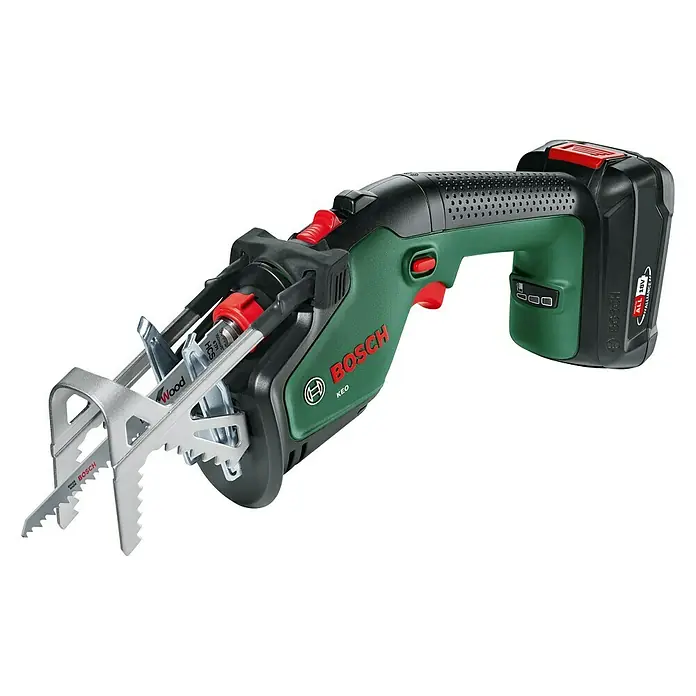 Bosch 18 V Power for All Gartensäge Keo - 18 V, Li-Ionen, 1 Akku - Diagonale Ansicht