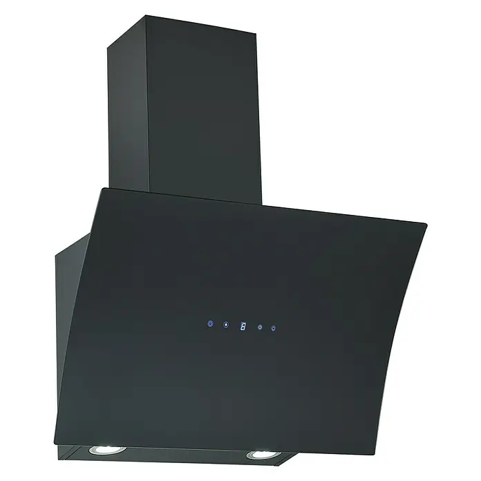 Respekta Schräghaube CH 55060 SA - Breite: 60 cm, Max. Luftleistung: 534,8 m³/h, Schwarz - Diagonale Ansicht