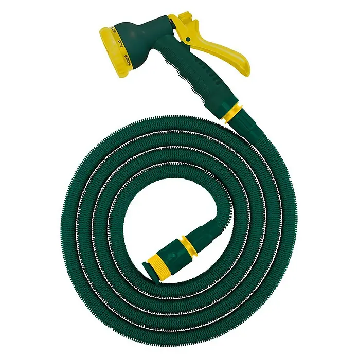 Steuber Gartenschlauch Flexibel - Länge: 24,8 m, Schlauchdurchmesser: 10 mm, Grün - Ansicht von oben