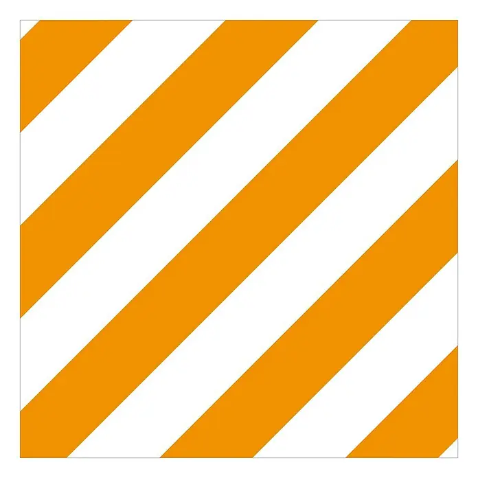 Pickup Hinweisschild - L x B: 50 x 50 cm, Überbreite/Überlänge Ladung - Draufsicht