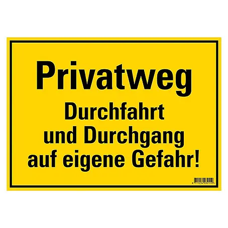 Pickup  Hinweisschild