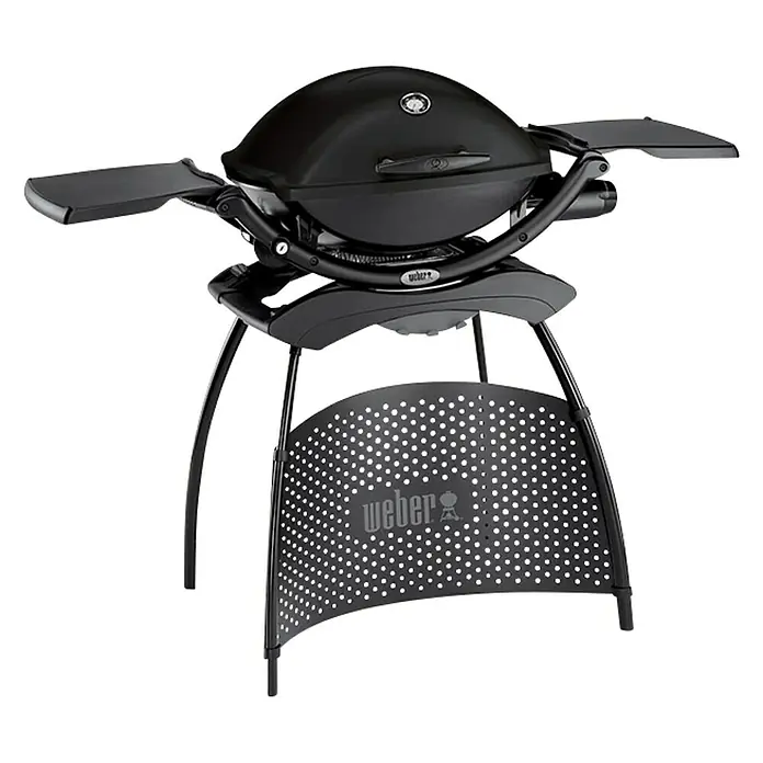 Weber Barbacoa de gas Q2200 - Número de quemadores: 1, Superficie parrilla: 54 x 39 cm, 3,52 kW - Vista angular