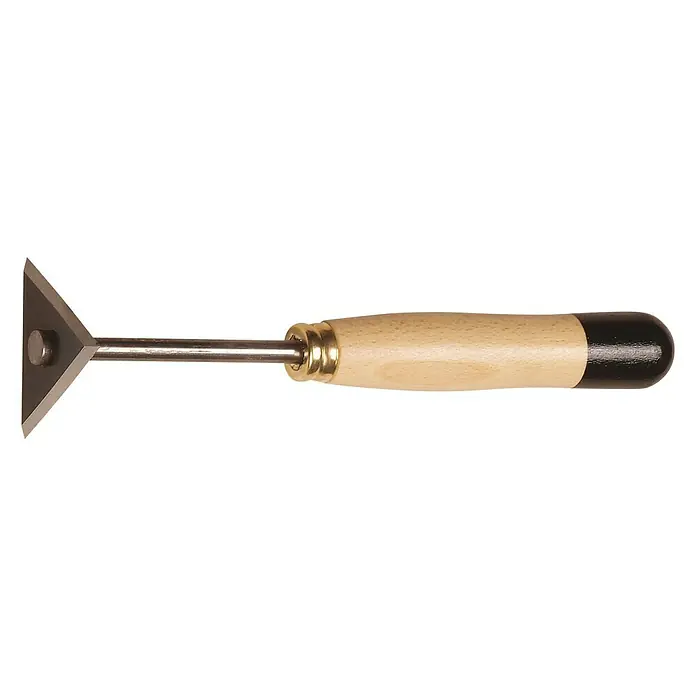 Copenhagen Gold Driehoekige verfkrabber 6 cm - Klingbreedte: 6 cm - Top-down weergave