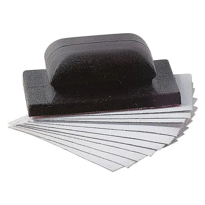 Copenhagen Gold Schuurpapierset Velcro - Lengte: 16,5 cm, Breedte: 12,2 cm - Diagonaal zicht