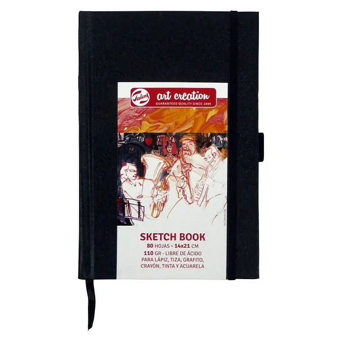 Talens Bloc para esbozos Sketch book - 14 x 21 cm, Número de hojas: 80 ud. - Vista frontal