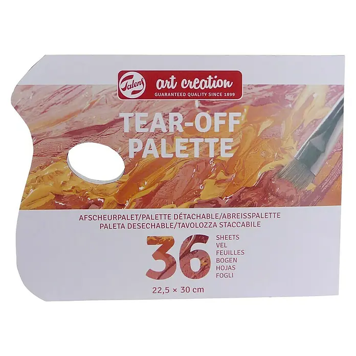 Talens Art Creation Paleta para pintura desechable - Forma: Rectangular, 36 x 22,5 cm - Vista frontal