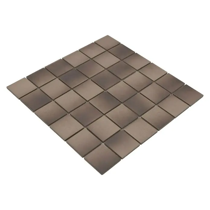 Mozaïektegel vierkant Antislip CD 215 - 30,6 x 30,6 cm, Bruin/Beige, Mat - Diagonaal zicht
