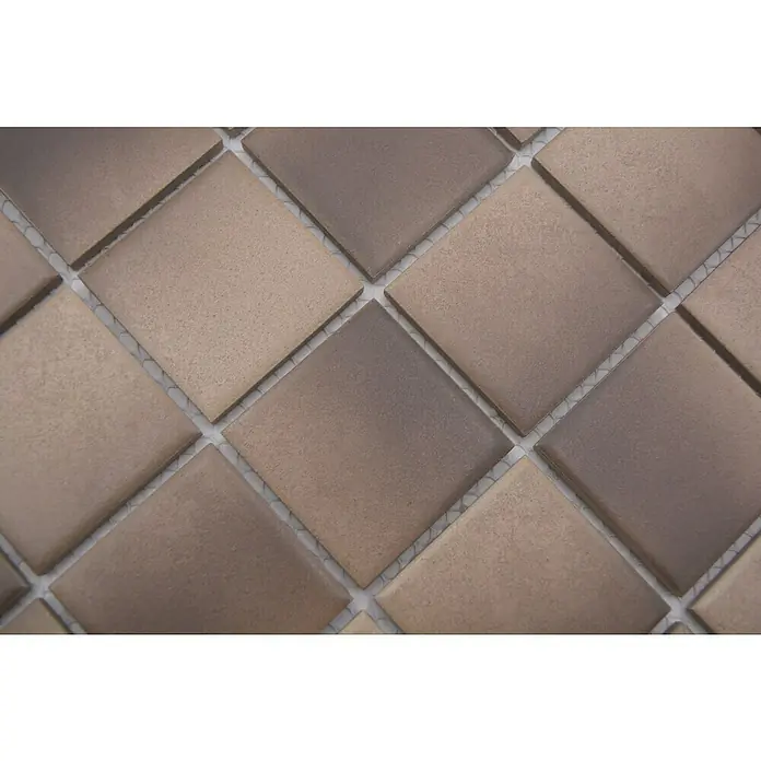 Mozaïektegel vierkant Antislip CD 215 - 30,6 x 30,6 cm, Bruin/Beige, Mat - Close-up