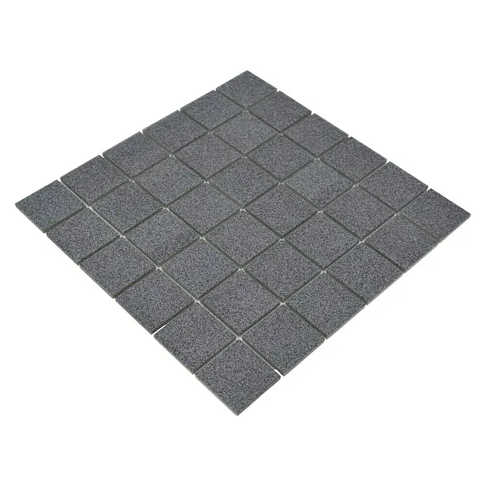 Mozaïektegel Vierkant Uni SAT 509 - 30,6 x 30,6 cm, Grijs, Mat - Diagonaal zicht