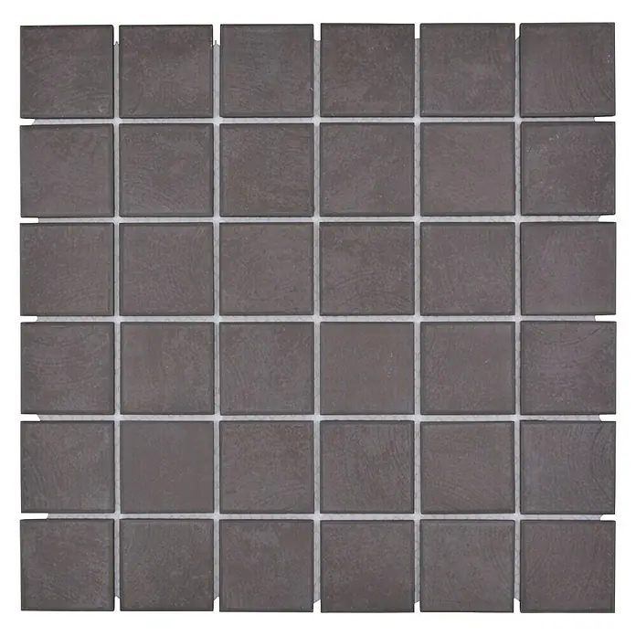 Mosaikfliese Quadrat Mix CD 220 - 30,6 x 30,6 cm, Braun, Matt - Draufsicht
