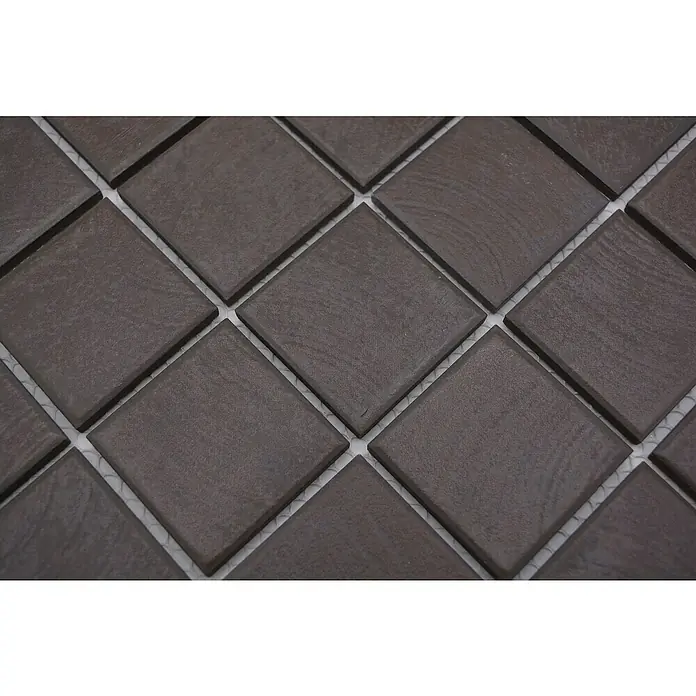 Mozaïektegel vierkant Antislip CD 220 - 30,6 x 30,6 cm, Bruin, Mat - Close-up