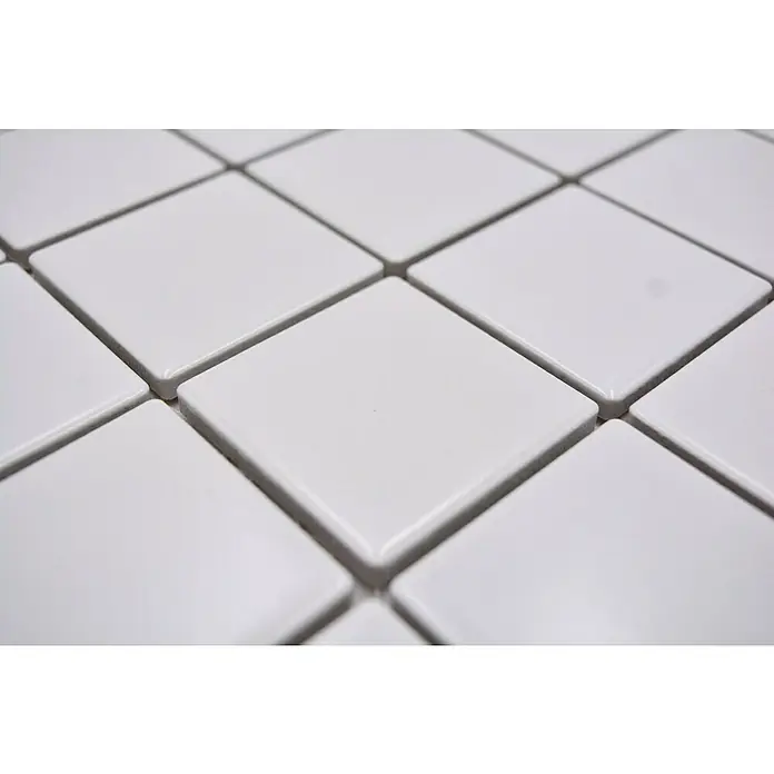 Mozaïektegel vierkant Architecture CD 111 - 29,8 x 29,8 cm, Wit, Mat - Close-up
