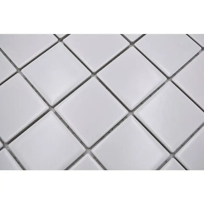 Mosaikfliese Quadrat Uni CD 111 - 29,8 x 29,8 cm, Weiß, Matt - Detailaufnahme