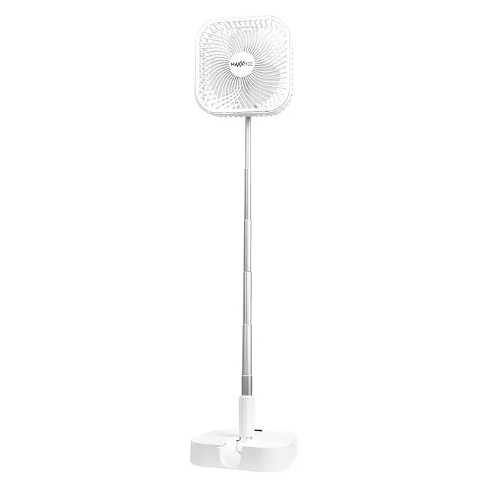 MAXXMEE Akku-Ventilator - Klappbar, Weiß, 3,7 V, 21,8 cm - Vorderansicht