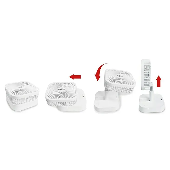 MAXXMEE Akku-Ventilator - Klappbar, Weiß, 3,7 V, 21,8 cm - Anwendungsbeispiel