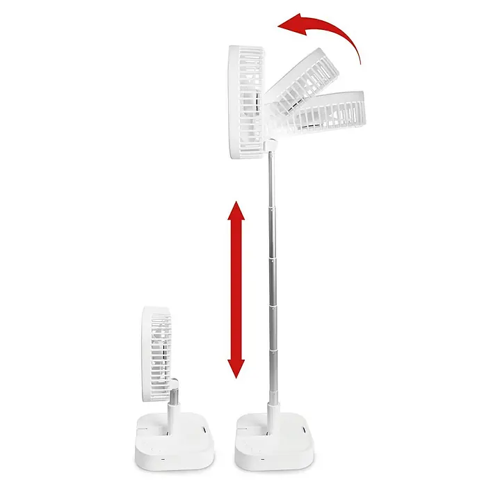 MAXXMEE Akku-Ventilator - Klappbar, Weiß, 3,7 V, 21,8 cm - Anwendungsbeispiel