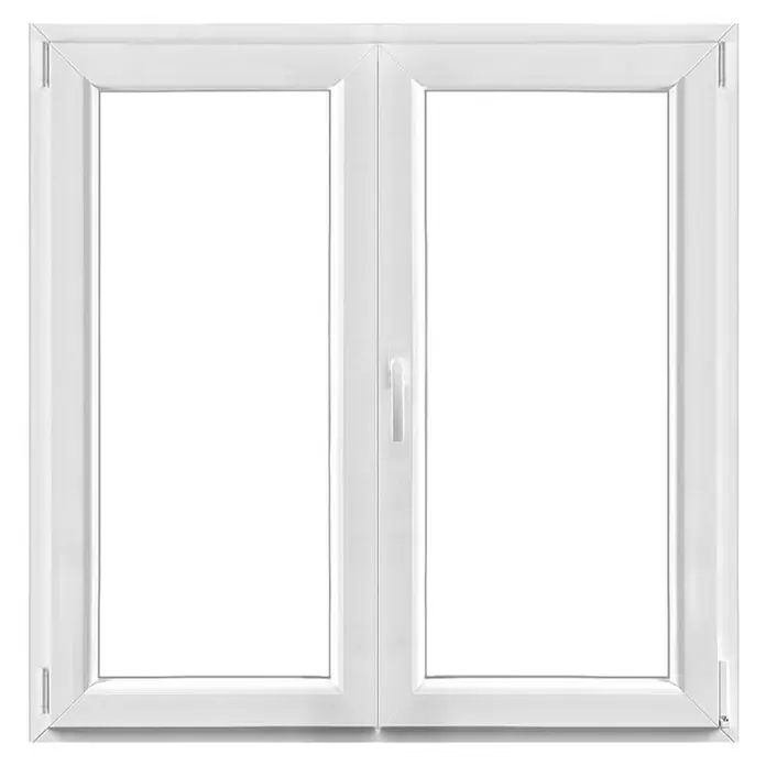 PVC prozor bez kvake - Š x V: 120 x 120 cm, DIN desno, Bijele boje, Antracit - Pogled sprijeda