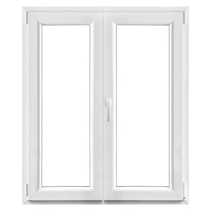 PVC prozor bez kvake - Š x V: 100 x 120 cm, DIN desno, Bijele boje, Antracit - Pogled sprijeda